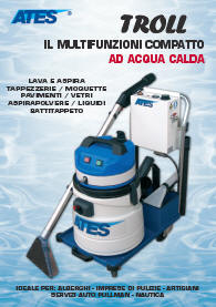Macchine lavamoquette e lavatappezzerie per la pulizia ad acqua calda