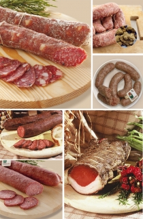 SALSICCIA, COTECHINO ALLA MACERATESE, SALAME LARDELLATO, SALAME MAGRONE, LONZINO