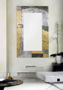 SPECCHIERA   est cm 84x134 int. cm 50x100 in foglia oro, argento e oro brunito