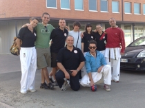 Il gruppo della Shukokai ad Arezzo con il maestro Maurizio Savio
